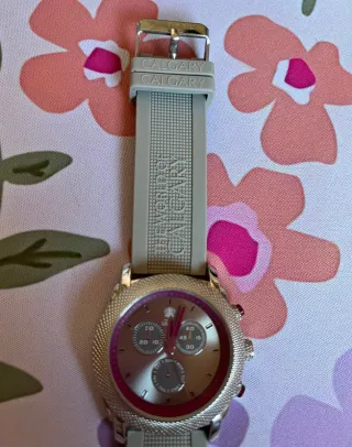 Reloj Calgary Cronógrafo Rosa y Plata