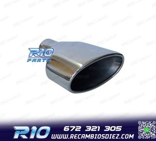 COLA ESCAPE OVALADA ACERO INOX TIPO RS4 CUPRA 2 LADO IZQ