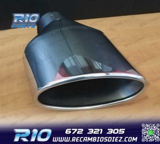 COLA ESCAPE OVALADA ACERO INOX TIPO RS4 CUPRA 2 LADO IZQ