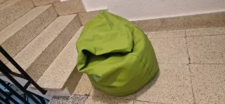 Puf verde piel sintética