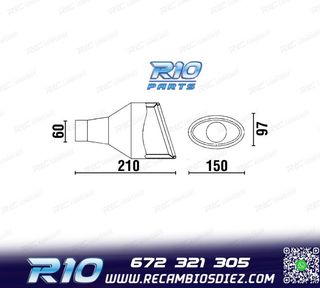 COLA ESCAPE OVALADA ACERO INOX TIPO RS4 CUPRA 3 LADO DCH