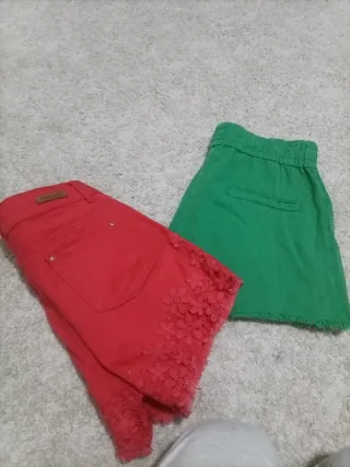 Shorts Zara y Tintoretto Rojos