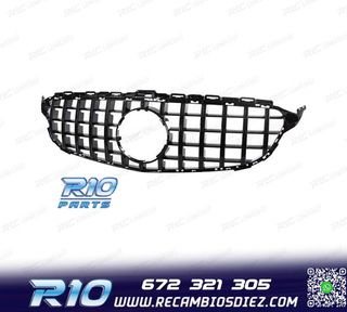 PARRILLA MERCEDES CLASE C W205 14-18 LOOK AMG GT NEGRO BRILL