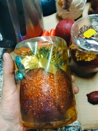 Pallina di Natale Rossa Glitterata