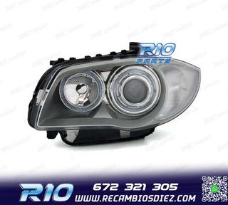 FAROS BMW E81 E87 E82 E88 OJOS ANGEL FONDO CROMO GRIS