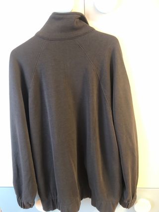 Sudadera Zara gris Cremallera