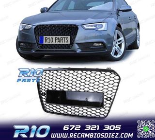 PARRILLA AUDI A5 12-16 LOOK RS5 NEGRO BRILLO