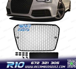 PARRILLA AUDI A5 12-16 LOOK RS5 NEGRO BRILLO