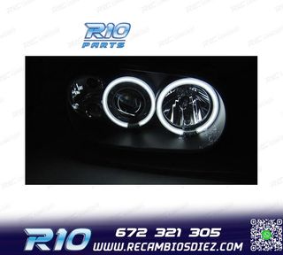 FAROS VOLKSWAGEN VW GOLF 4 OJOS ANGEL NEGROS