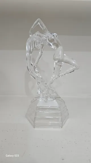 Scultura vintage cristallo Art Déco