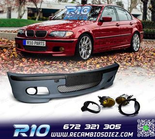 PARAGOLPES DELANTERO BMW E46 99-05 LOOK M + NIEBLAS AMARILLO