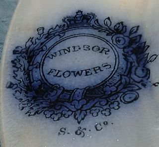 Piatto antico Windsor Flowers