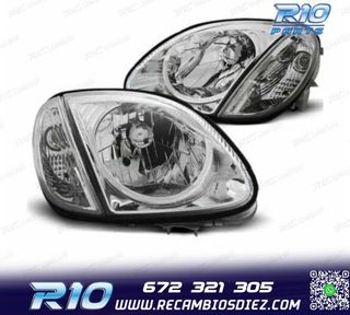 FAROS MERCEDES CLASE SLK R170 96-04 FONDO CROMO