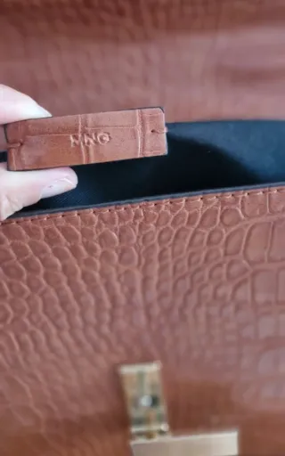 Bolso Bandolera Mango Estampado Cocodrilo