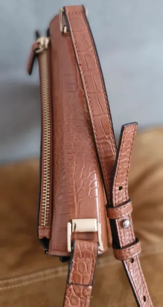 Bolso Bandolera Mango Estampado Cocodrilo