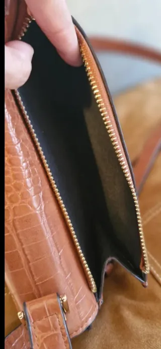 Bolso Bandolera Mango Estampado Cocodrilo