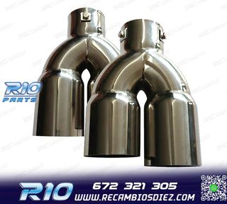 PACK 2 COLAS ESCAPE REDONDA DOBLE ACERO INOX