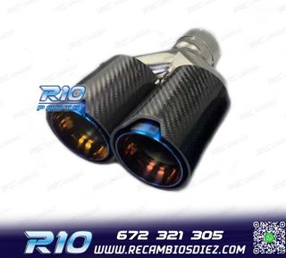 COLA ESCAPE IZQUIERDA BMW LOOK M PERFORMANCE AZUL CARBONO