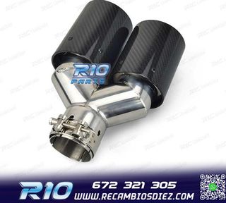 COLA ESCAPE IZQUIERDA BMW LOOK M PERFORMANCE AZUL CARBONO