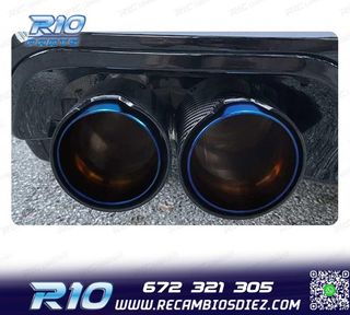 COLA ESCAPE IZQUIERDA BMW LOOK M PERFORMANCE AZUL CARBONO