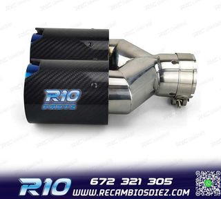 COLA ESCAPE IZQUIERDA BMW LOOK M PERFORMANCE AZUL CARBONO