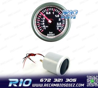 RELOJ PRESIÓN TURBO FONDO NEGRO ILUMINADO