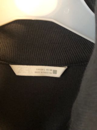 Sudadera Zara gris cremallera