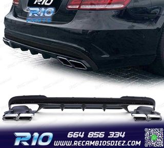 DIFUSOR MERCEDES CLASE E W212 SEDAN 13-16 LOOK AMG E63 + COL