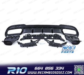 DIFUSOR MERCEDES CLASE E W212 SEDAN 13-16 LOOK AMG E63 + COL