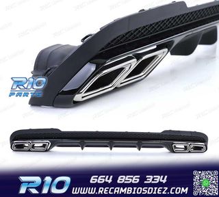 DIFUSOR MERCEDES CLASE E W212 SEDAN 13-16 LOOK AMG E63 + COL