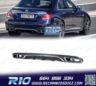 DIFUSOR MERCEDES CLASE E W213 SEDAN 16-20 LOOK AMG E63 + COL