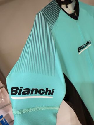 Maillot Bianchi Talla L Celeste y Negro