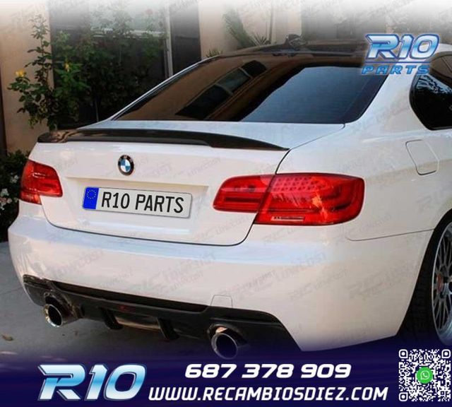 ALERON SPOILER BMW E92 LOOK M PERFORMANCE NEGRO BRILLO