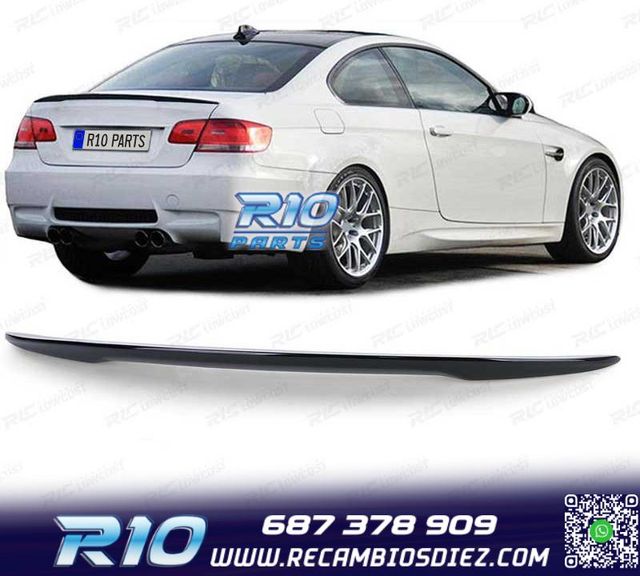 ALERON SPOILER BMW E92 LOOK M PERFORMANCE NEGRO BRILLO