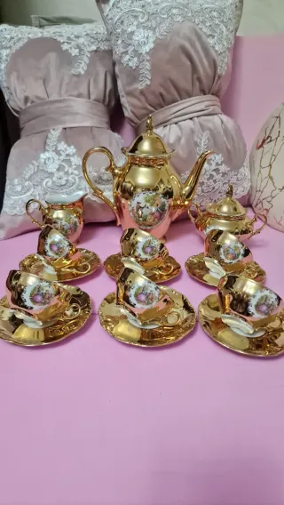 Servizio Caffè Bavarese Vintage Oro