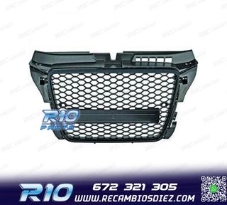PARRILLA AUDI A3 8P 8PA 08-12 LOOK RS3 NEGRO