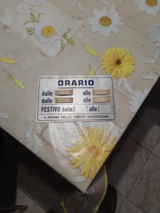Tabella Orario Alluminio Vintage