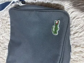 Borsa tracolla Lacoste unisex blu e bianca