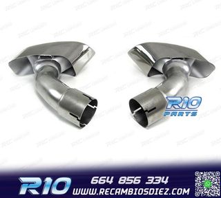 COLAS ESCAPE BMW X6 E71 08-14 LOOK M CROMADO + MOLDURAS DE C