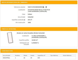 Nave industrial en venta en Les Boqueres-Zona norte en Almazora/Almassora