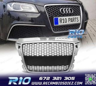 PARRILLA AUDI A3 8P 08-12 LOOK RS3 GRIS CLARO