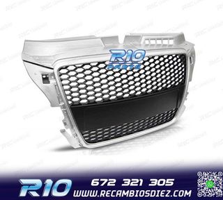 PARRILLA AUDI A3 8P 08-12 LOOK RS3 GRIS CLARO