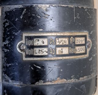 Antiguo motor Wertheim para maquina de coser, 125