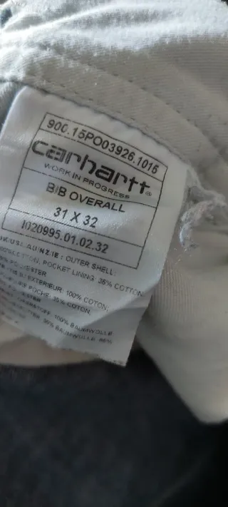 Peto Carhartt BIB Overall Talla 31x32