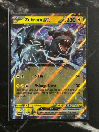 Carta Pokemon Zekrom ex (BLK 034) 🇬🇧