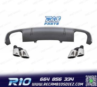 DIFUSOR AUDI A4 SEDAN AVANT 16- S LINE + COLAS ESCAPE