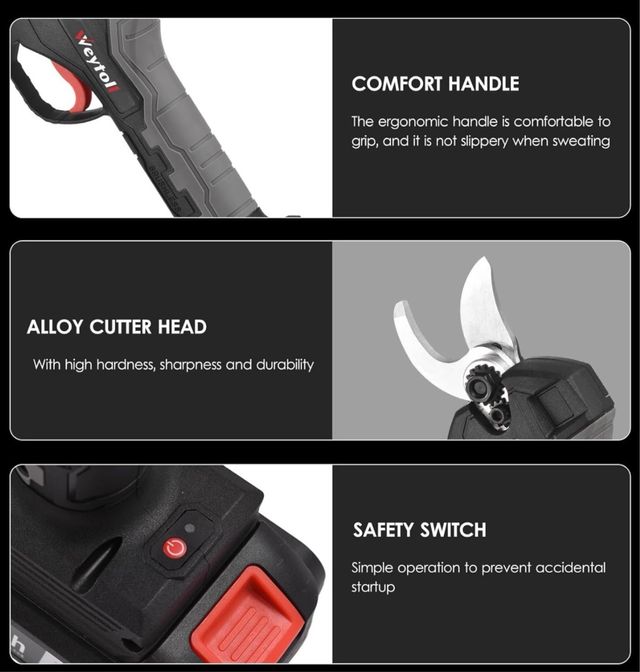 Tijeras Eléctricas Podar 21V + 2 Baterías