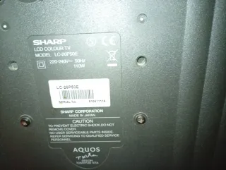 Televisión Sharp Aquos Negra y Plateada