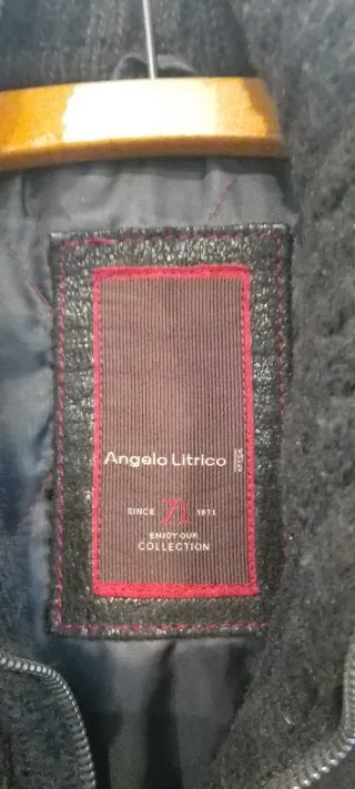 Chaqueta de piel marrón