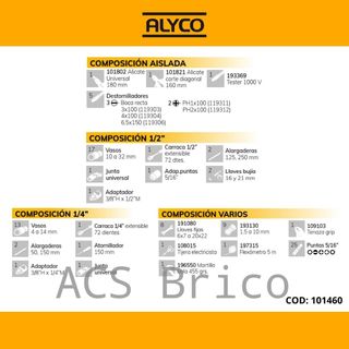Maletín Herramientas 98 Piezas Alyco 101460